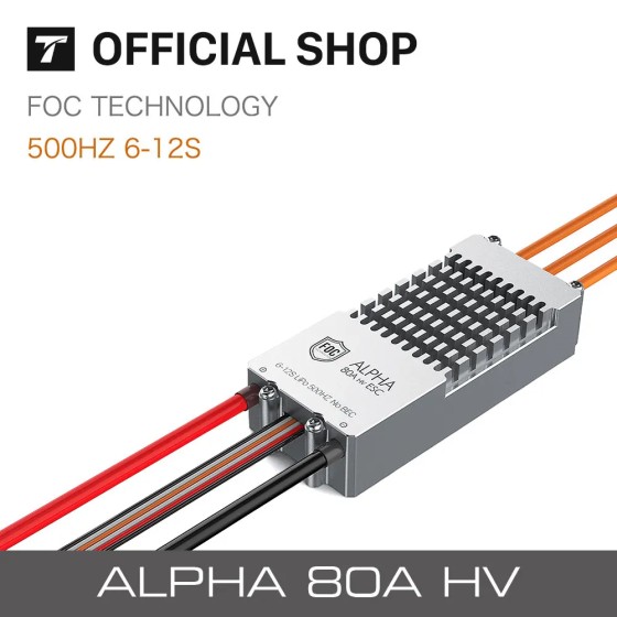 T-motor ALPHA 80A 12S HV FOC ESC for Helicopter Multi-rotor Quadcopter UAV RC Drones T-motor P80 P60